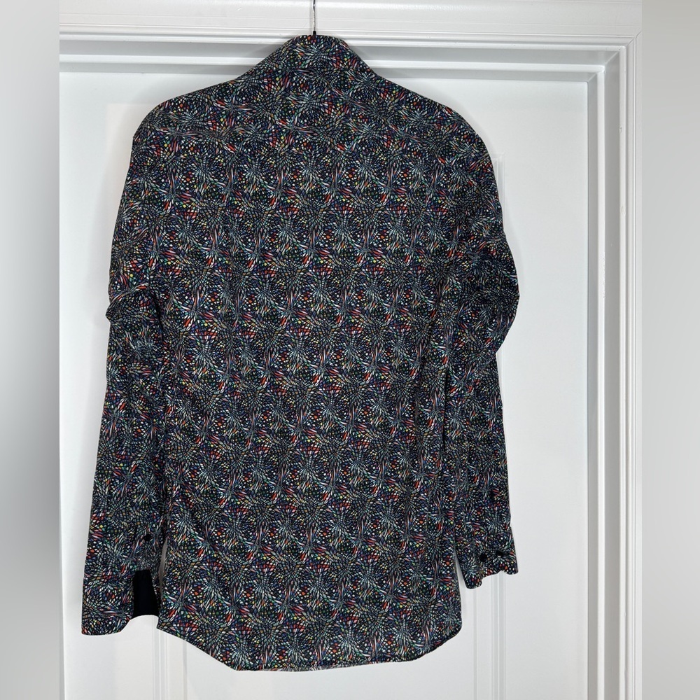 Jared Lang Button Up Psychedelic Multicolor Long … - image 5